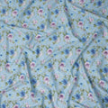Buy Blue Bouquet Design Cotton Lawn 110cm
