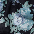 Buy Black Bouquet Design Cotton Lawn 110cm