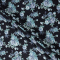Buy Black Bouquet Design Cotton Lawn 110cm