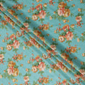 Buy Blue Bouquet Design Cotton Lawn 110cm