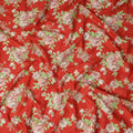 Buy Red Bouquet Design Cotton Lawn 110cm
