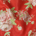 Buy Red Bouquet Design Cotton Lawn 110cm