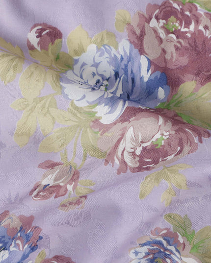 Buy Purple Bouquet Floral Cotton Lawn 110cm