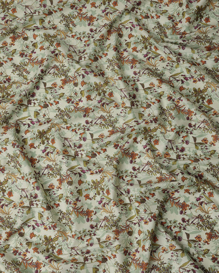 Sage Green Digital Print Lawn Fabric 110cm