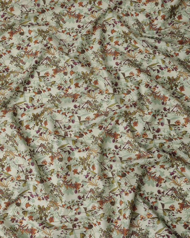 Sage Green Digital Print Lawn Fabric 110cm