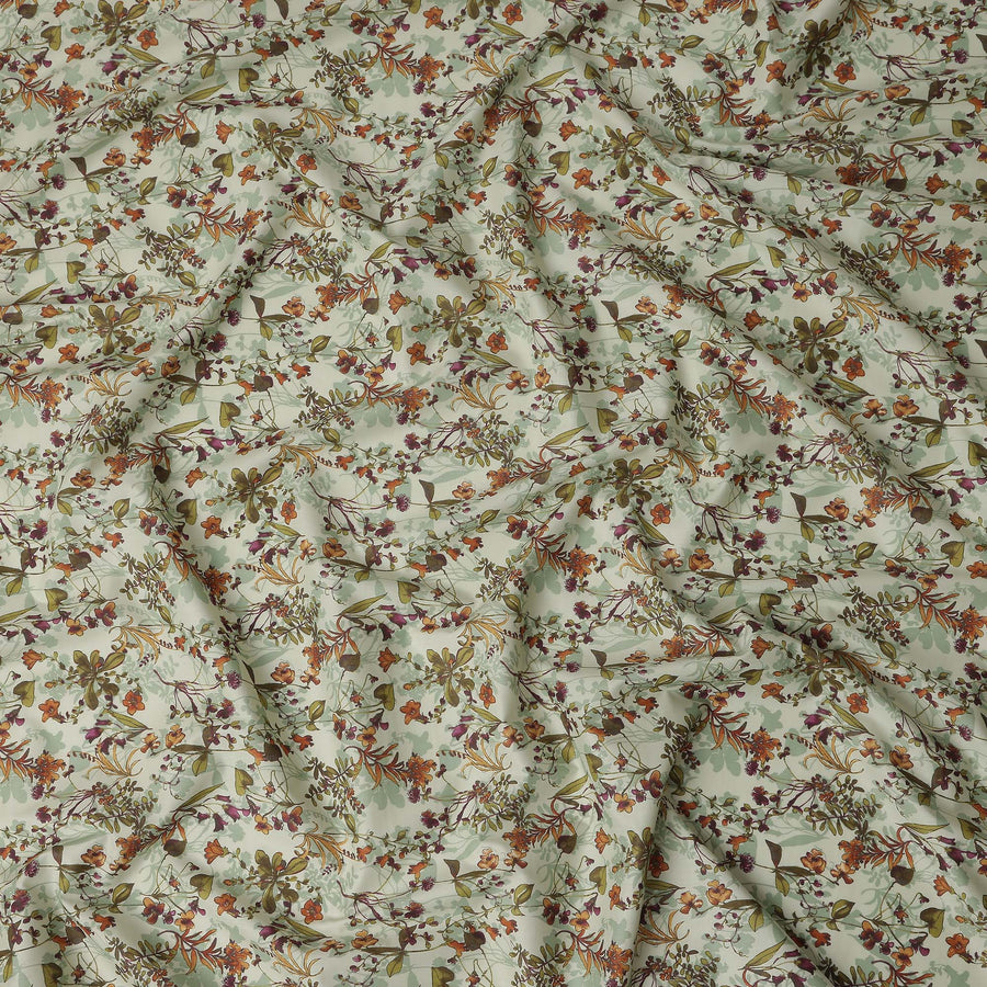 Sage Green Digital Print Lawn Fabric 110cm