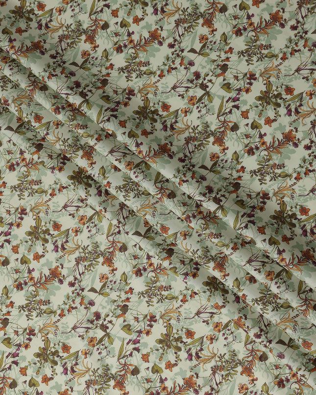 Sage Green Digital Print Lawn Fabric 110cm