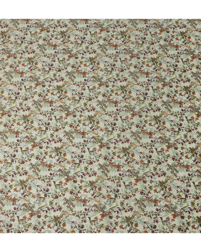 Sage Green Digital Print Lawn Fabric 110cm