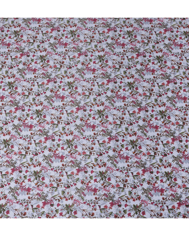 Lilac Pink Digital Print Lawn Fabric 110cm