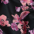 Jet Black Digital Print Lawn Fabric 110cm