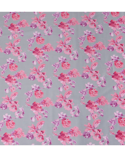 Dove Grey Digital Print Lawn Fabric 110cm