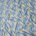 Steel Blue Digital Print Lawn Fabric 110cm