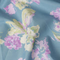 Steel Blue Digital Print Lawn Fabric 110cm