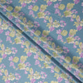 Steel Blue Digital Print Lawn Fabric 110cm