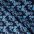 Navy Blue Digital Print Lawn Fabric 110cm
