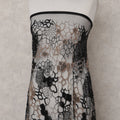 Black Floral Tulle Fabric 140cm China