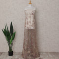 Champagne Beige Floral Tulle 140cm China