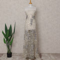 Champagne Beige Floral Tulle 140cm China