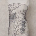 Silver Grey Floral Tulle Fabric 140cm China