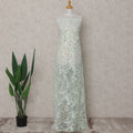 Mint Green Floral Tulle Fabric 140cm Turkey