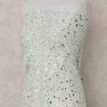 Mint Green Floral Tulle Fabric 140cm Turkey