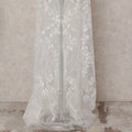 White Fancy Embroidered Tulle Fabric 140cm