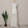 Ivory White Floral Tulle Fabric 140cm China