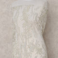 Ivory White Floral Tulle Fabric 140cm Turkey