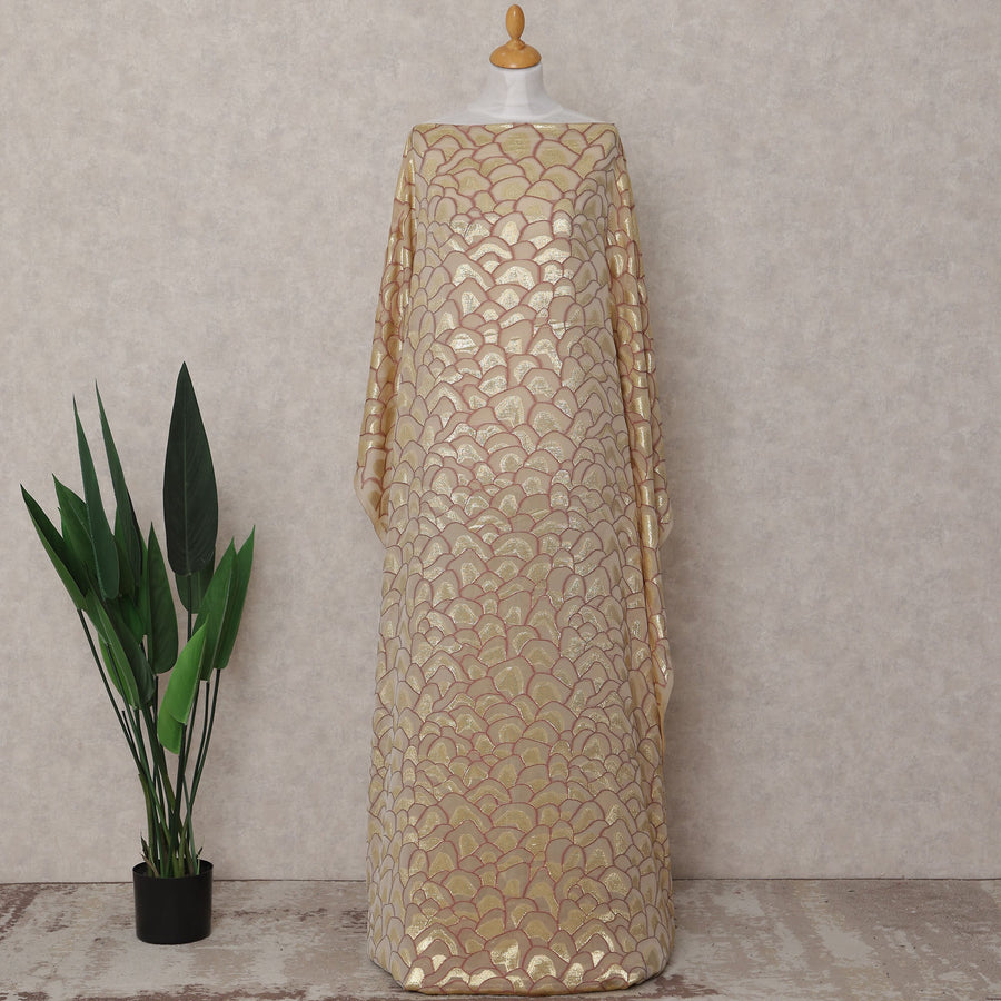Gold Beige Dirac Fabric 140cm French