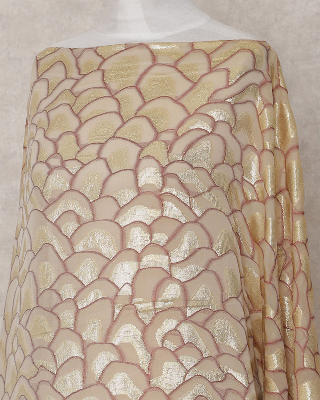 Gold Beige Dirac Fabric 140cm French