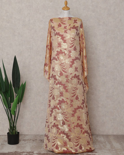 Gold Floral Dirac Fabric 140cm French