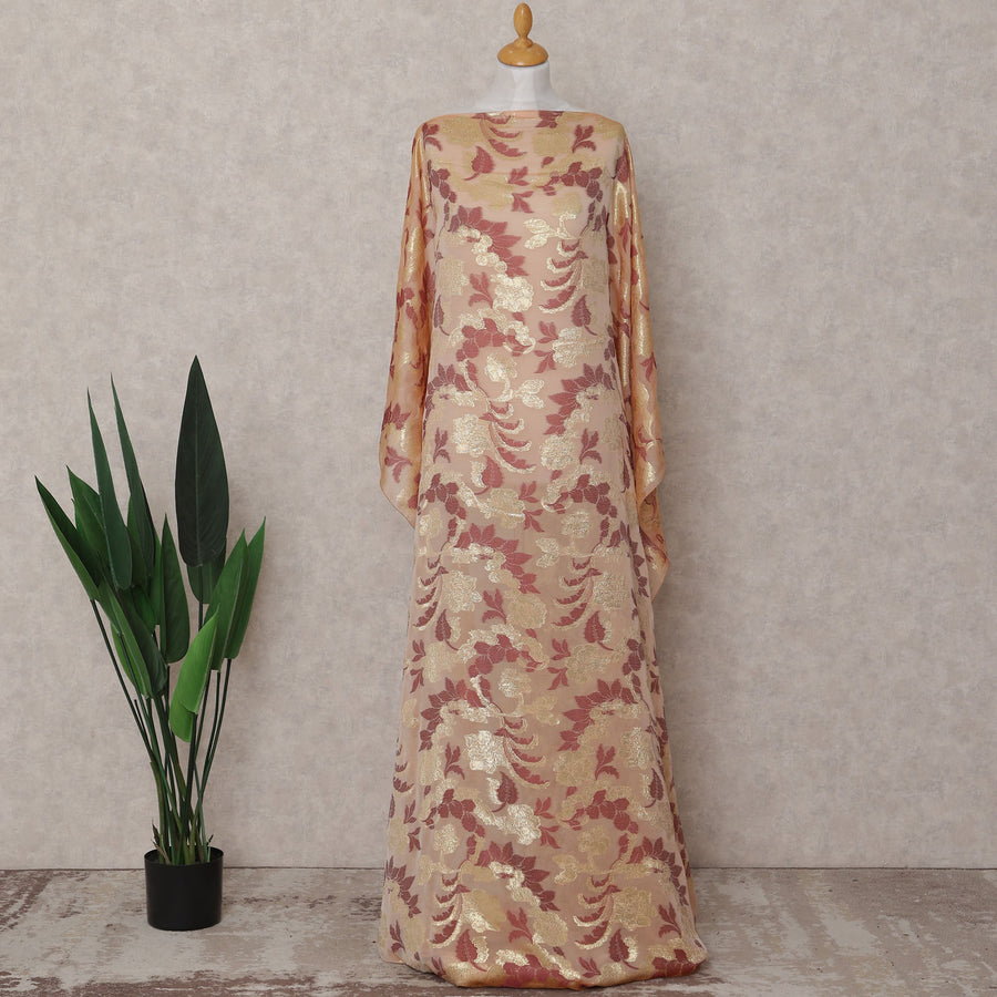 Gold Floral Dirac Fabric 140cm French