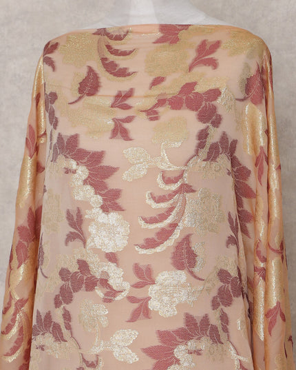 Gold Floral Dirac Fabric 140cm French