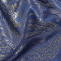 Indigo Blue Silk Chiffon Dirac Fabric Piece 140cm