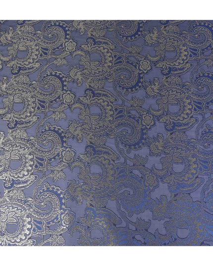 Indigo Blue Silk Chiffon Dirac Fabric Piece 140cm