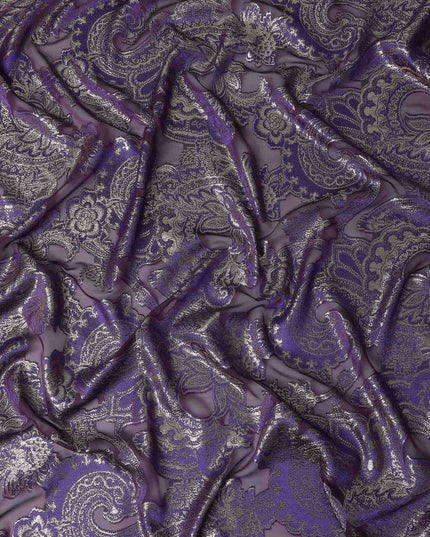 Amethyst Purple Silk Chiffon Dirac Fabric Piece 140cm