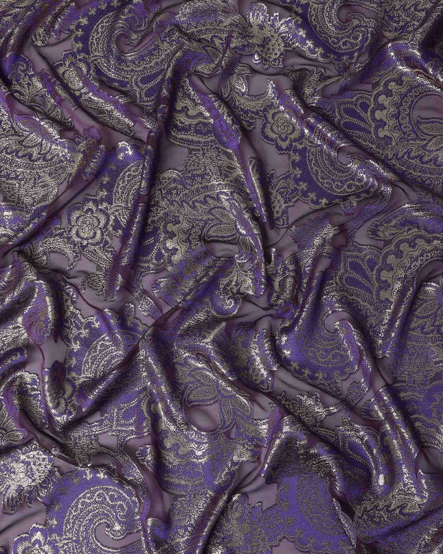 Amethyst Purple Silk Chiffon Dirac Fabric Piece 140cm
