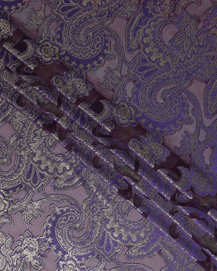 Amethyst Purple Silk Chiffon Dirac Fabric Piece 140cm