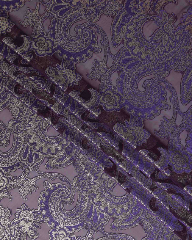 Amethyst Purple Silk Chiffon Dirac Fabric Piece 140cm