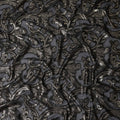 Jet Black Silk Chiffon Dirac Fabric Piece 140cm