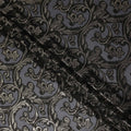 Jet Black Silk Chiffon Dirac Fabric Piece 140cm