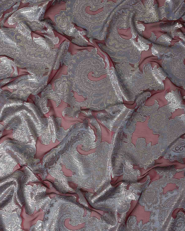 Dusty Mauve Silk Chiffon Dirac Fabric Piece 140cm