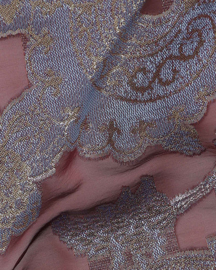 Dusty Mauve Silk Chiffon Dirac Fabric Piece 140cm
