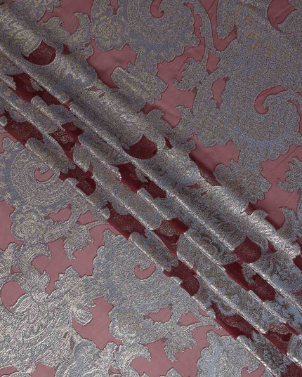 Dusty Mauve Silk Chiffon Dirac Fabric Piece 140cm
