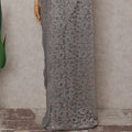 Warm Taupe Floral French Chantilly Lace Saree