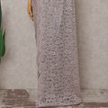 Dusty Mauve Floral French Chantilly Lace Saree