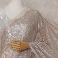 Champagne Rose Gold Floral French Chantilly Lace Saree