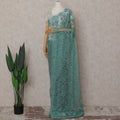 Sea Green French Chantilly Lace Saree