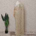 Champagne Gold French Chantilly Lace Saree 110cm