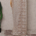 Nude Beige French Chantilly Lace Saree 110cm